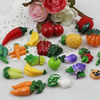 Mix Styles Flat Back Resin Vegetable and Fruit Cabochons Jewelry Fit Mobile Phone Hairpin Headwear DIY Accessories 20-50mm
