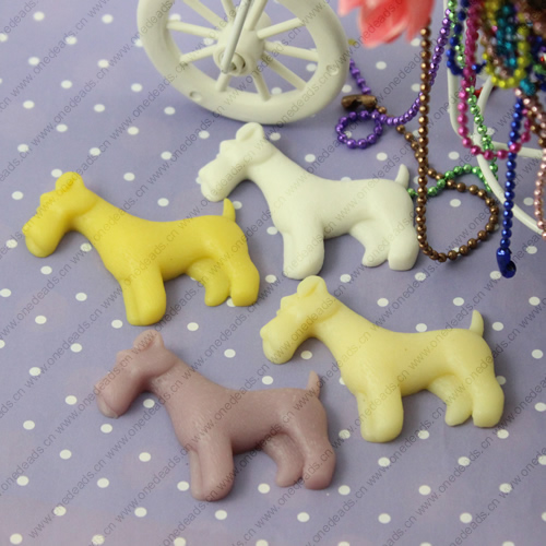 Flat Back Resin Animal Horse Cabochons Jewelry Fit Mobile Phone Hairpin Headwear DIY Accessories 53x37mm Sold by Bag