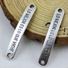 2014 Fashion Zinc Alloy Bracelet Findings with Spanish words. Wholesale Connectors 44x7mm. Sold by KG  