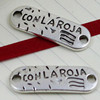 2014 Fashion Zinc Alloy Bracelet Findings with Spanish words. Wholesale Connectors 12x35mm. Sold by KG  			