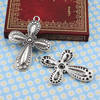 Pendant. Fashion Zinc Alloy jewelry findings. Cross 72x53mm. Sold by KG
