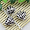 Pendant. Fashion Zinc Alloy jewelry findings. Heart 19x18mm. Sold by KG
