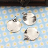 Pendant. Fashion Zinc Alloy jewelry findings.Flat Round 26x21mm. Sold by KG

