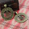 Pendant. Fashion Zinc Alloy jewelry findings. Flat Round 71x56mm. Sold by KG
