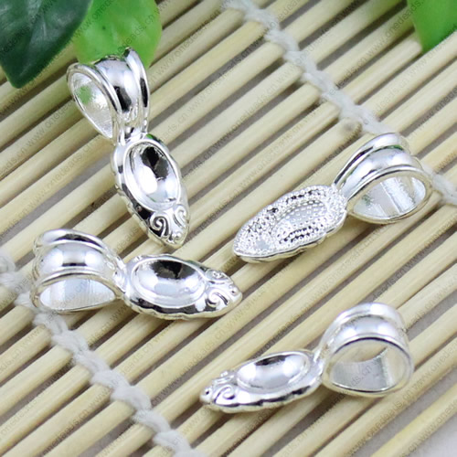 Pendant Bails，Fashion Zinc Alloy jewelry findings， 26x9mm, Sold by KG
