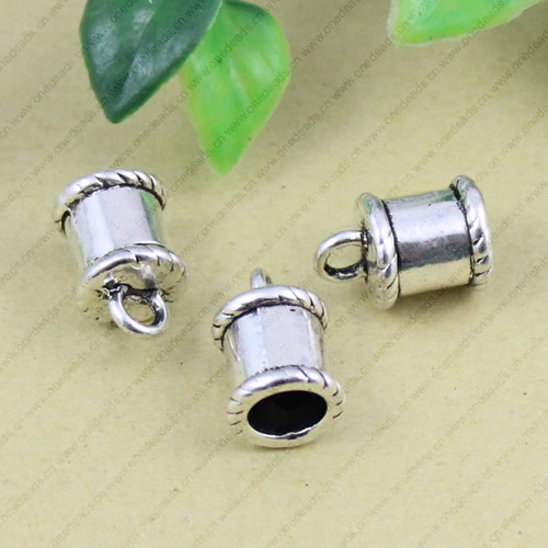 Zinc Alloy Cord End Caps, lead-free, 17x11.5mm, hole:7.5mm, Sold by KG 
