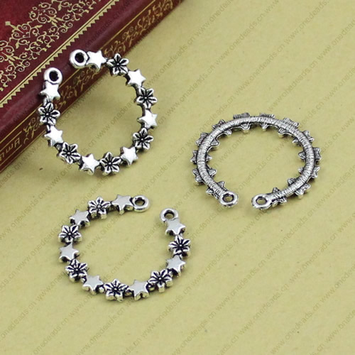 Connector. Fashion Zinc Alloy Jewelry Findings. Wreath 29x30mm. Sold by KG  