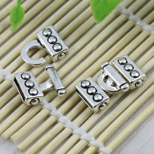 Clasps. Fashion Zinc Alloy Jewelry Findings. Lead-free. 23x14.5mm. Hole:10.5x3.5mm. Sold by KG