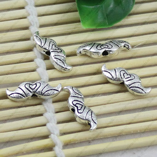 Beads. Fashion Zinc Alloy jewelry findings.  16.5x5.5mm. Hole size:3mm. Sold by KG