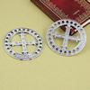 Brooch/Hairpin Head, Fashion Zinc Alloy Jewelry Findings.  67x66.5mm Sold by KG  
