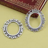 Zinc Alloy Brooch Settings, Outside diameter:57x47.5mm, Interior diameter:39x29.5mm, Sold by PC 									
