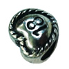 Europenan style Beads. Fashion jewelry findings. Heart 10x10mm, Hole size:5mm. Sold by Bag 
