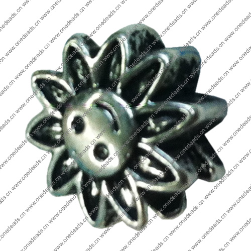 Europenan style Beads. Fashion jewelry findings. Flower 12x12mm, Hole size:5mm. Sold by Bag 