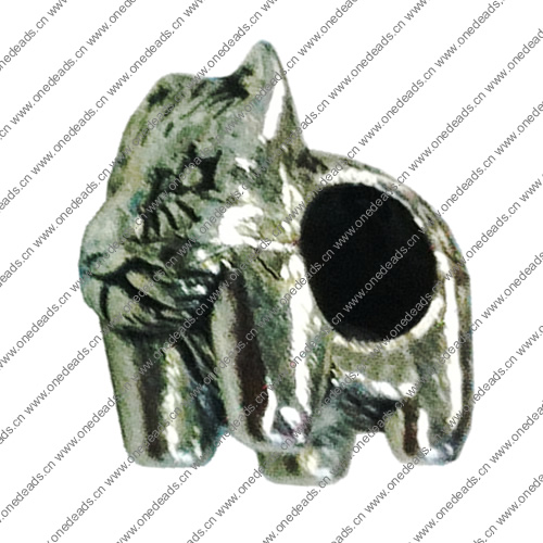 Europenan style Beads. Fashion jewelry findings. Animal 13x12mm, Hole size:5mm. Sold by Bag 