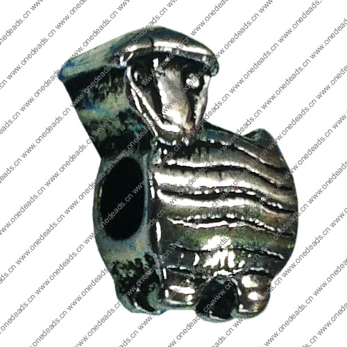 Europenan style Beads. Fashion jewelry findings. Animal 15x18mm, Hole size:5mm. Sold by Bag 