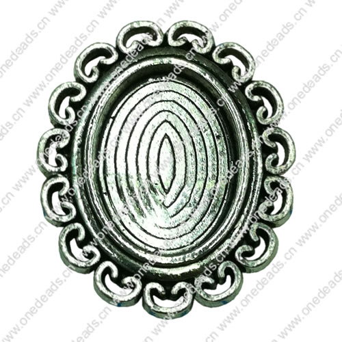 Zinc Alloy Cabochon Settings. Fashion Jewelry Findings. 24x29mm Inner dia:18x13mm. Sold by Bag