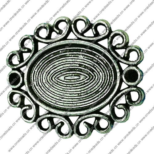 Zinc Alloy Cabochon Settings. Fashion Jewelry Findings. 25x28mm Inner dia:18x13mm. Sold by Bag