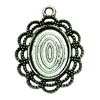 Zinc Alloy Cabochon Settings. Fashion Jewelry Findings. 23x32mm Inner dia:18x13mm. Sold by Bag

