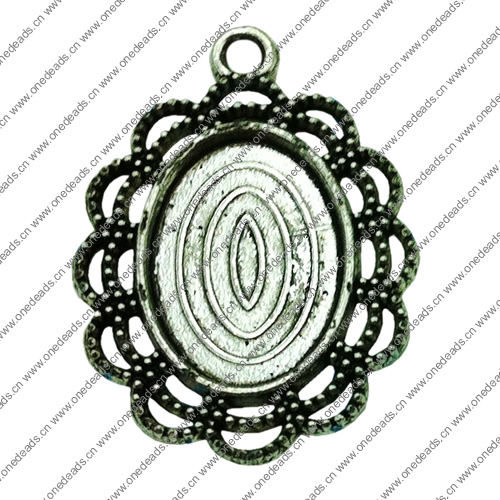 Zinc Alloy Cabochon Settings. Fashion Jewelry Findings. 23x32mm Inner dia:18x13mm. Sold by Bag