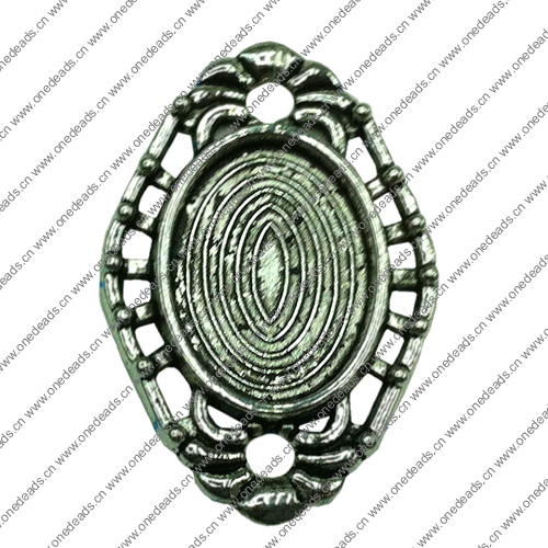 Zinc Alloy Cabochon Settings. Fashion Jewelry Findings. 35x23mm Inner dia:18x13mm. Sold by Bag