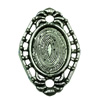 Zinc Alloy Cabochon Settings. Fashion Jewelry Findings. 35x23mm Inner dia:18x13mm. Sold by Bag
