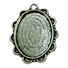 Zinc Alloy Cabochon Settings. Fashion Jewelry Findings. 25x33mm Inner dia:18x25mm. Sold by Bag
