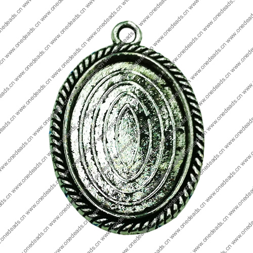 Zinc Alloy Cabochon Settings. Fashion Jewelry Findings. 23x34mm Inner dia:18x25mm. Sold by Bag