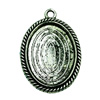 Zinc Alloy Cabochon Settings. Fashion Jewelry Findings. 23x34mm Inner dia:18x25mm. Sold by Bag
