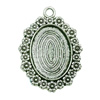 Zinc Alloy Cabochon Settings. Fashion Jewelry Findings. 30x41mm Inner dia:18x25mm. Sold by Bag
