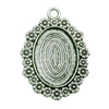 Zinc Alloy Cabochon Settings. Fashion Jewelry Findings. 30x41mm Inner dia:18x25mm. Sold by Bag