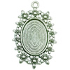 Zinc Alloy Cabochon Settings. Fashion Jewelry Findings. 30x49mm Inner dia:18x25mm. Sold by Bag