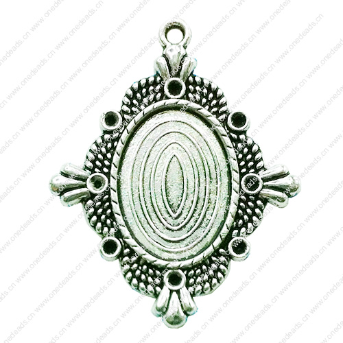 Zinc Alloy Cabochon Settings. Fashion Jewelry Findings. 40x50mm Inner dia:18x25mm. Sold by Bag