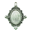 Zinc Alloy Cabochon Settings. Fashion Jewelry Findings. 40x50mm Inner dia:18x25mm. Sold by Bag
