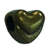 Europenan style Beads. Fashion jewelry findings. Heart 10x10mm, Hole size:5mm. Sold by Bag 
