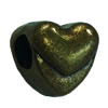 Europenan style Beads. Fashion jewelry findings. Heart 10x10mm, Hole size:5mm. Sold by Bag 