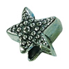 Europenan style Beads. Fashion jewelry findings. Star 10x10mm, Hole size:4mm. Sold by Bag 
