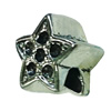 Europenan style Beads. Fashion jewelry findings. Star 13x13mm, Hole size:4mm. Sold by Bag 

