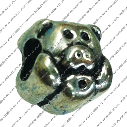 Europenan style Beads. Fashion jewelry findings. Animal 10.5x10mm, Hole size:4.5mm. Sold by Bag 