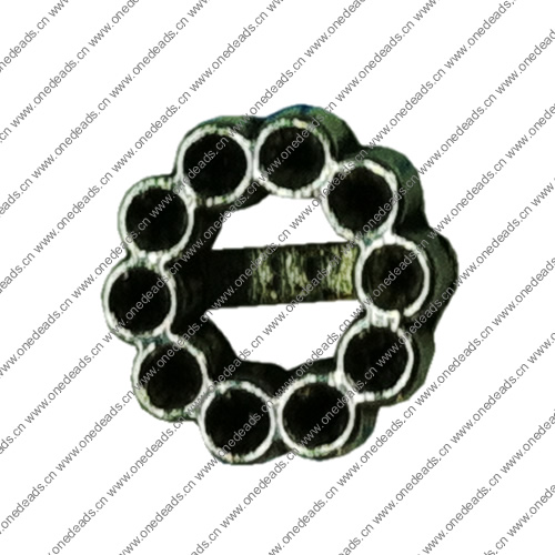Slider, Zinc Alloy Bracelet Findinds, 10x7mm, Hole size:6x2mm, Sold by KG  