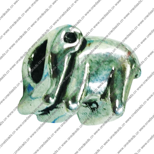 Europenan style Beads. Fashion jewelry findings. Animal 11x10mm, Hole size:5mm. Sold by Bag 