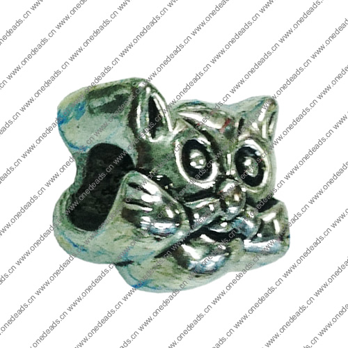 Europenan style Beads. Fashion jewelry findings. Animal 12x12mm, Hole size:5mm. Sold by Bag 