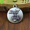 Pendant. Fashion Zinc Alloy jewelry findings. with Spanish 16x19mm. Sold by Bag
