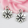 Pendant. Fashion Zinc Alloy jewelry findings. Flower 9.5x13.5mm. Sold by KG