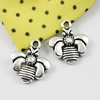 Pendant. Fashion Zinc Alloy Jewelry Findings. Animal 16x17mm. Sold by KG