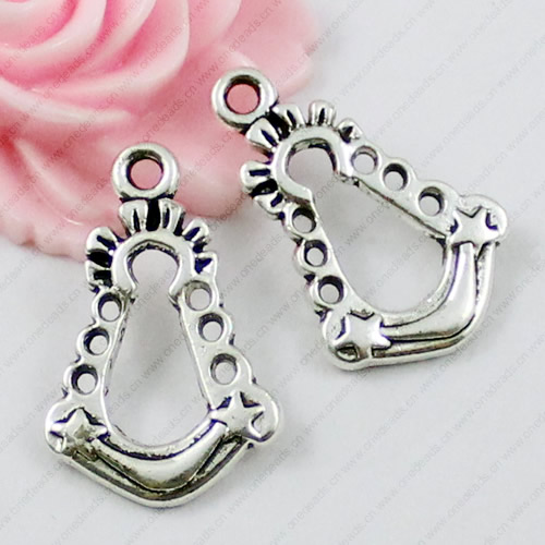 Pendant. Fashion Zinc Alloy Jewelry Findings. 17.5x27mm. Sold by KG