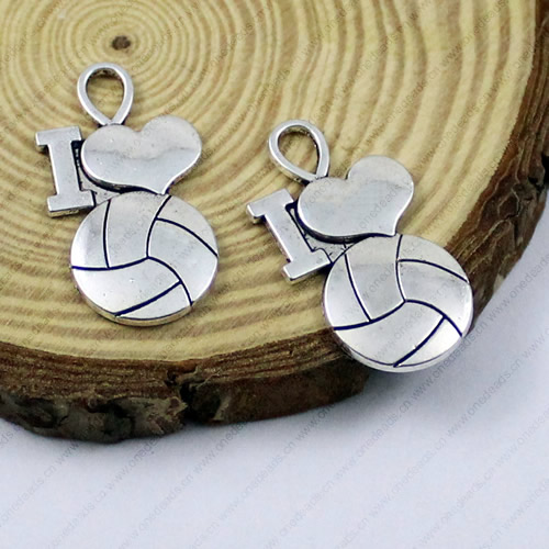 Pendant. Fashion Zinc Alloy Jewelry Findings. 31x18mm. Sold by KG