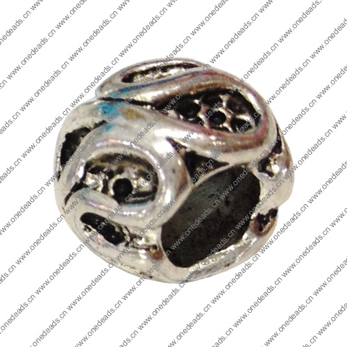 Europenan style Beads. Fashion jewelry findings. 10x8mm, Hole size:5mm. Sold by Bag 