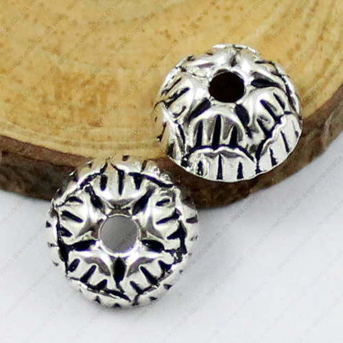 Beads Caps. Fashion Zinc Alloy Jewelry Findings. 9.5mm Hole size:2mm. Sold by KG