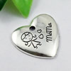 Pendant. Fashion Zinc Alloy Jewelry Findings. Heart 22x20.5mm. Sold by KG
