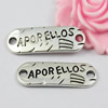 2014 Fashion Zinc Alloy Bracelet Findings with Spanish words. Wholesale Connectors 12x35mm. Sold by KG